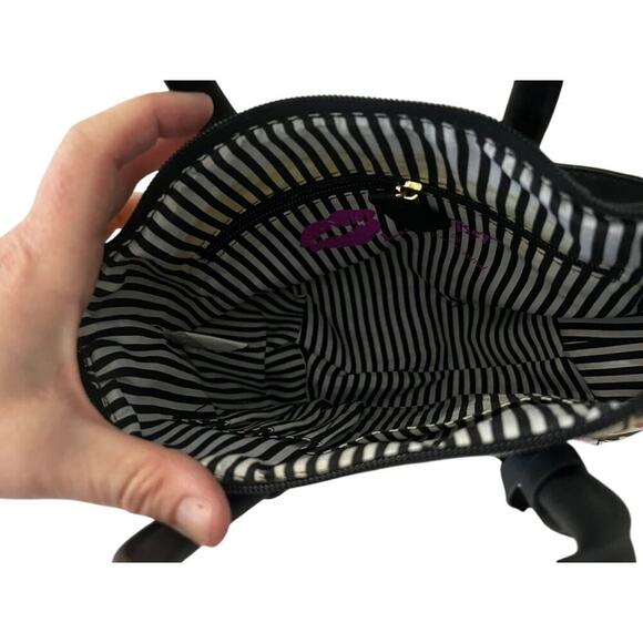 Betsey Johnson Y2K Colorful black and white striped purse with flower - Picture 5 of 9